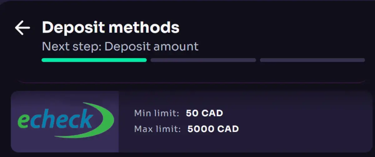 echeck deposits canada