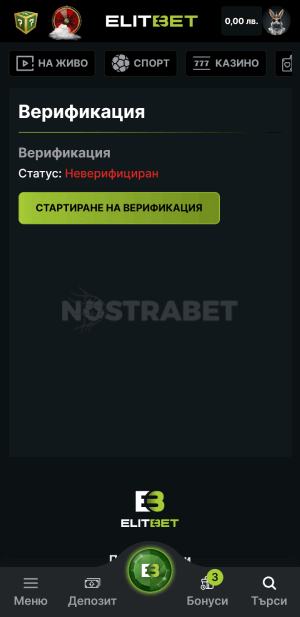 Верификация в Elitbet