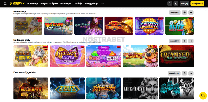 Gry kasynowe EnergyCasino