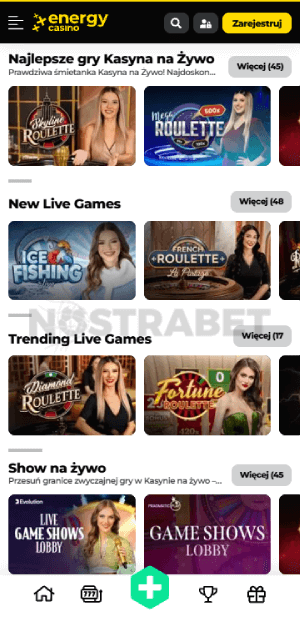Gry na żywo w EnergyCasino