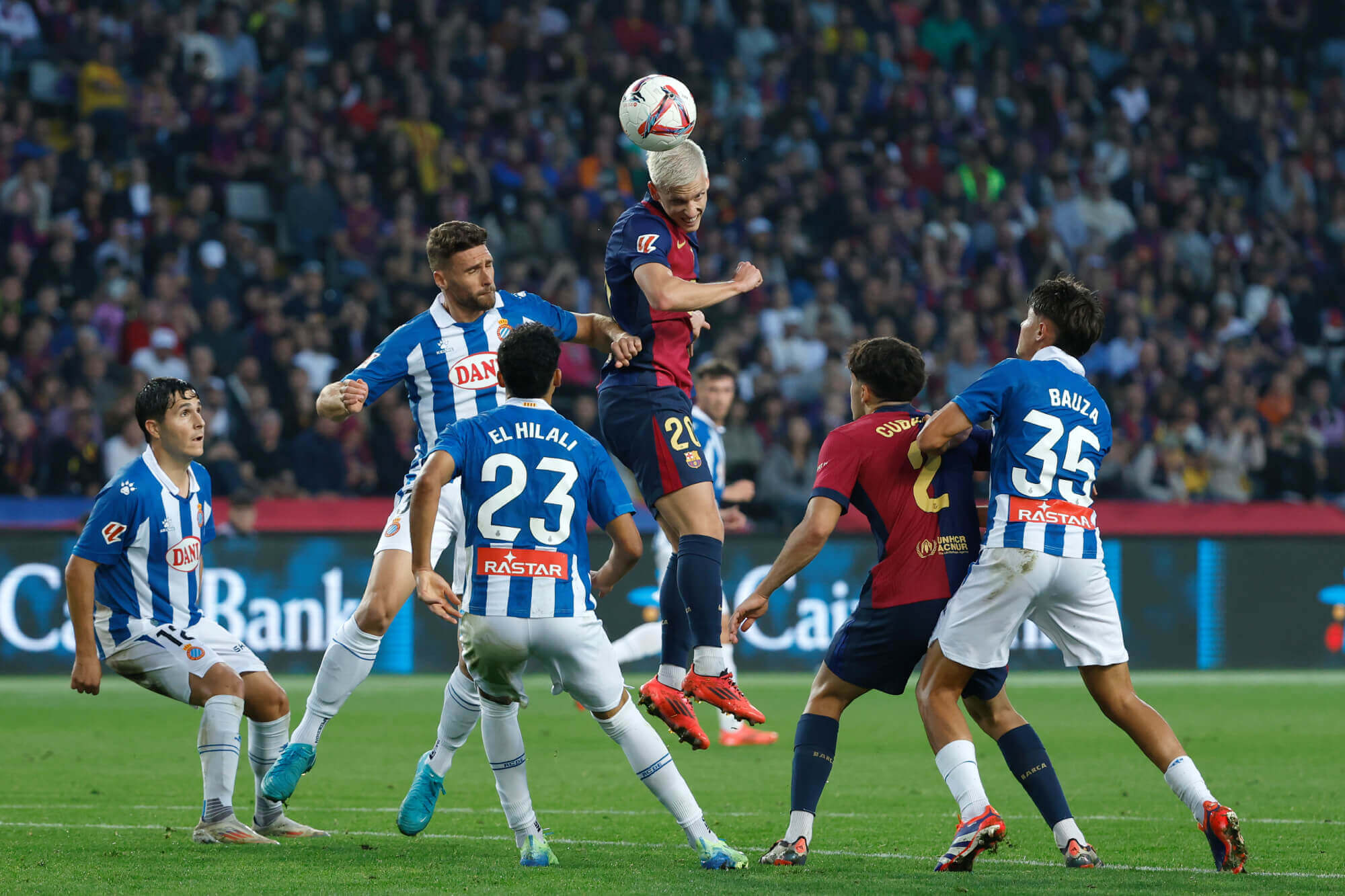 El equipo del Espanyol contra el Barcelona