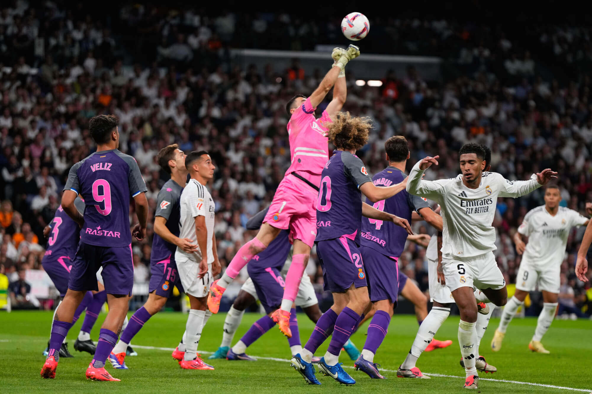 Jugadores del Espanyol vs Real Madrid