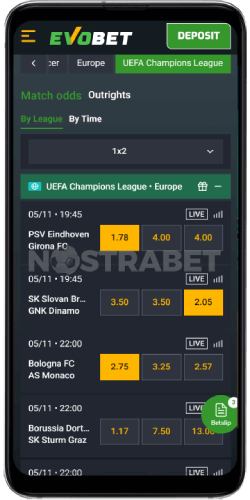 evobet android app football betting