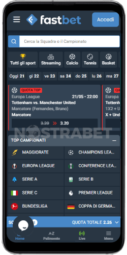 versione mobile di fastbet