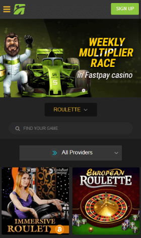Fastpay casino mobile screenshot