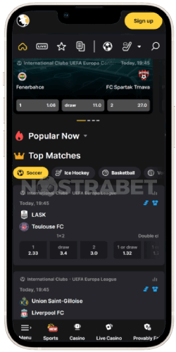 FortuneJack mobile sportsbook for iOS