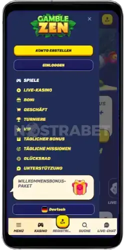 Gamblezen Mobile Spieloptionen