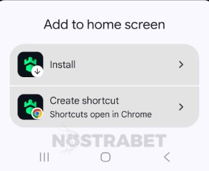 gamdom add to home screen for Android