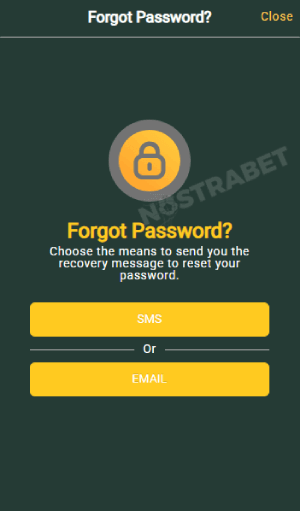 gbets reset password