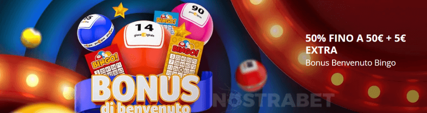 Bonus di benvenuto bingo gioco digitale