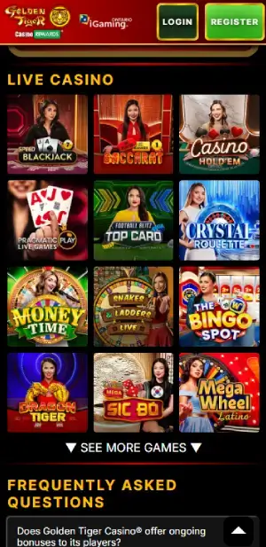 Golden tiger live casino ontario