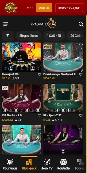 jeux de casino en direct golden tiger