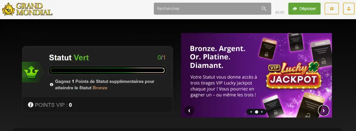 Grand Mondial programme de fidélité