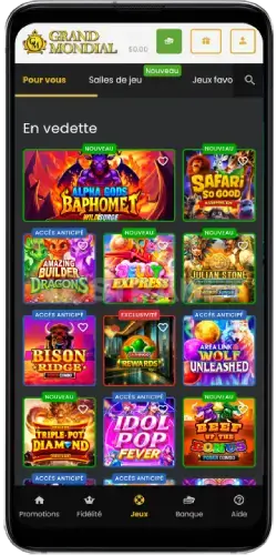 Grand Mondial version mobile