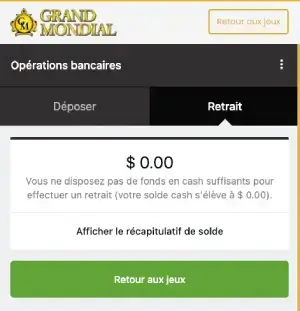 Grand Mondial retrait via mobile