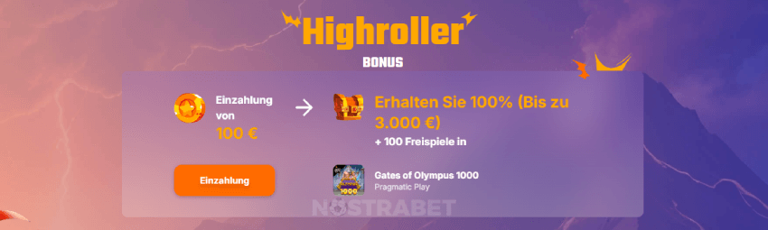 HitnSpin High Roller Willkommensbonus