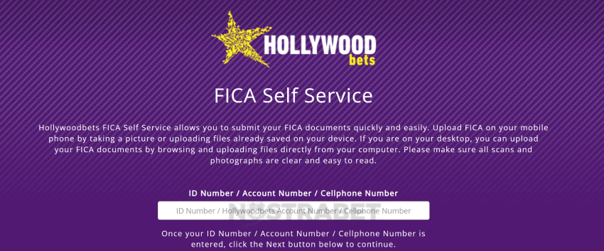 hollywoodbets Fica self-service