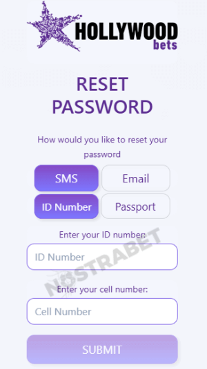 hollywoodbets password recovery