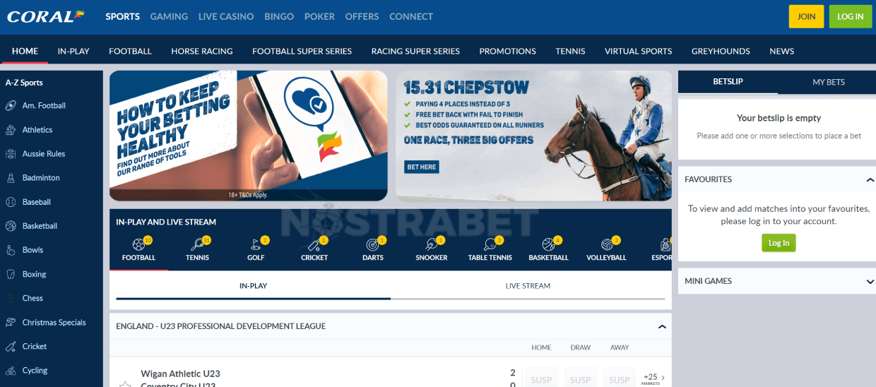 homepage of coral