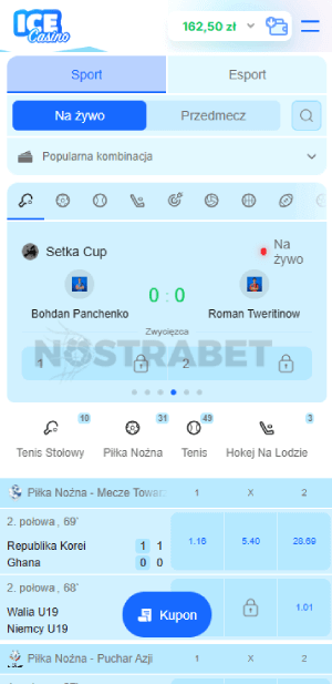 Ice Casino zakłady sportowe