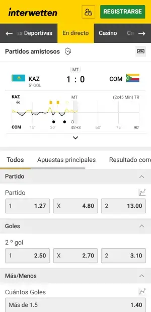 Interwetten apuestas en vivo movil