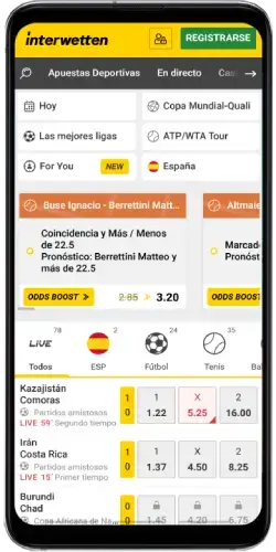 Interwetten version movil