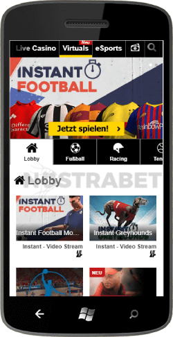 Virtuelle Sportarten von Interwetten Mobile