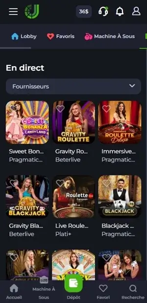 jeux en direct du casino jeetcity