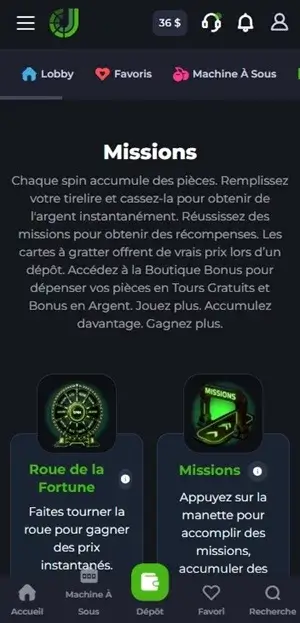 missions du casino jeetcity