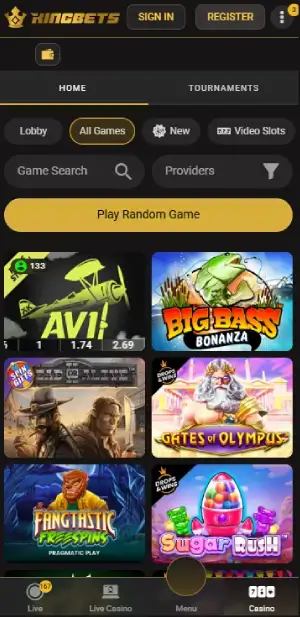 Kingbets casino games