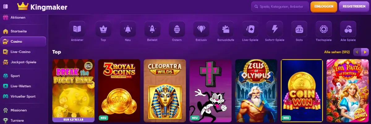 kingmaker Spielangebot