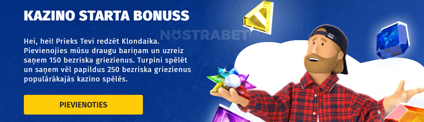 klondaika kazino viesmīlības bonuss