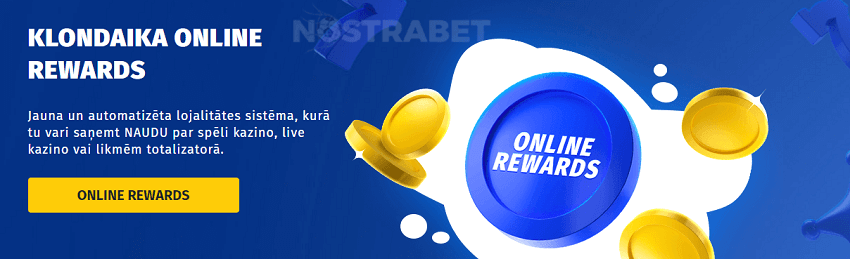 online rewards klondaika akcijas