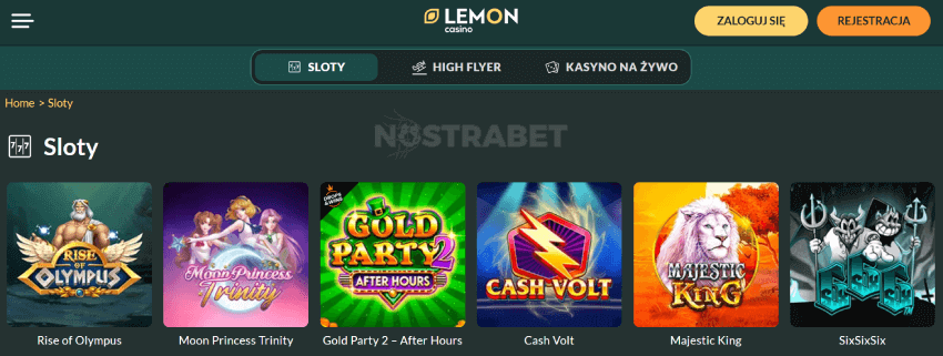 Lemon Casino katalog gier