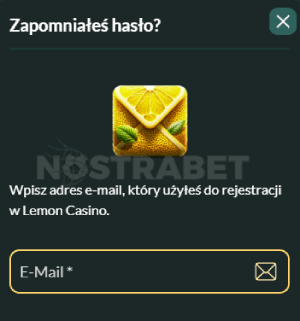 Jak zresetować hasło w Lemon Casino