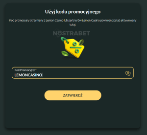 Lemon Casino kod promocyjny