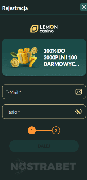 Lemon Casino Proces rejestracji i weryfikacja konta