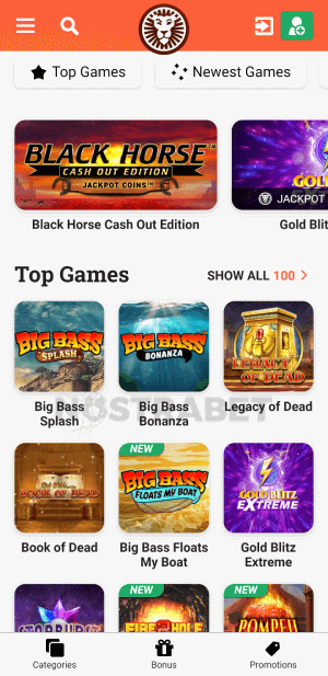 LeoVegas Casino Games on Mobile