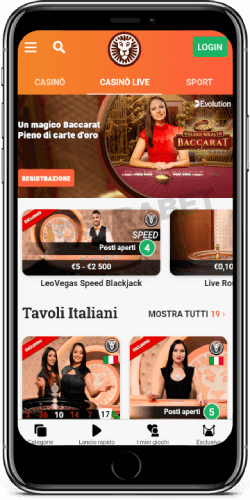 leovegas ios app live casino