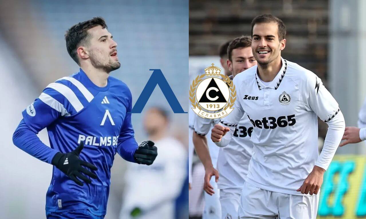 Марин Петков от Левски и Владимир Николов от Славия