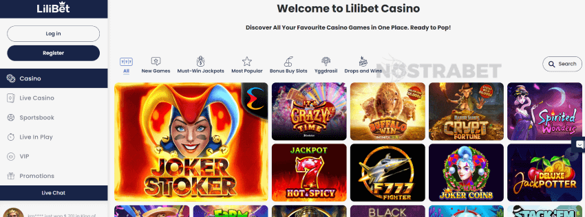 Lilibet casino games