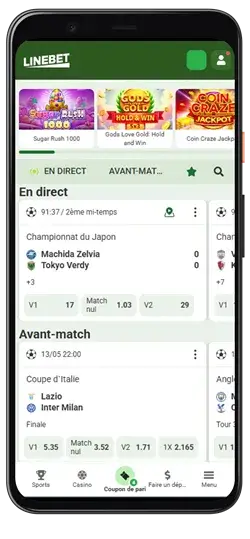 application mobile linebet