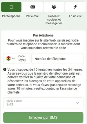 étapes d'enregistrement linebet