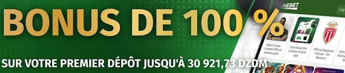 bonus de bienvenue sport linebet