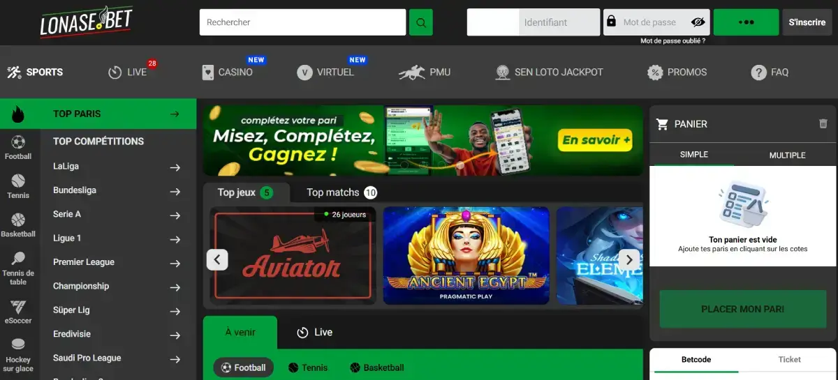 Loanse bet page d'accueil