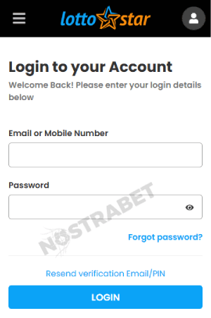 lottostar login steps