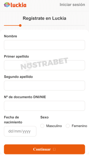 Luckia registro movil