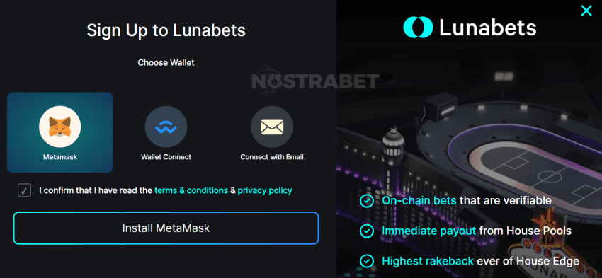 Lunabets Registration