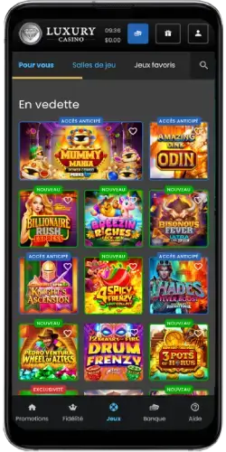 Luxury Casino version mobile