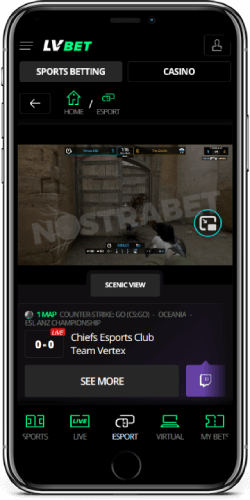 LVBET eSports on iOS